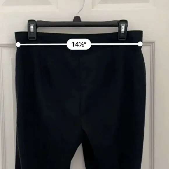 Eileen Fisher System Refined Tencel Pants Straight Leg Size 6 Black Business - Picture 7 of 8